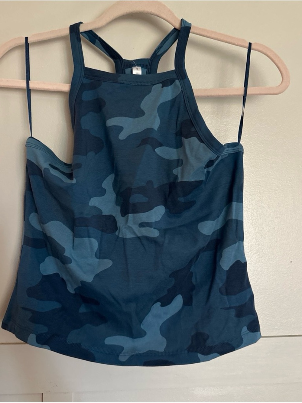 Women’s Fabletics Camo Racerback Tank Halter Top - Blue